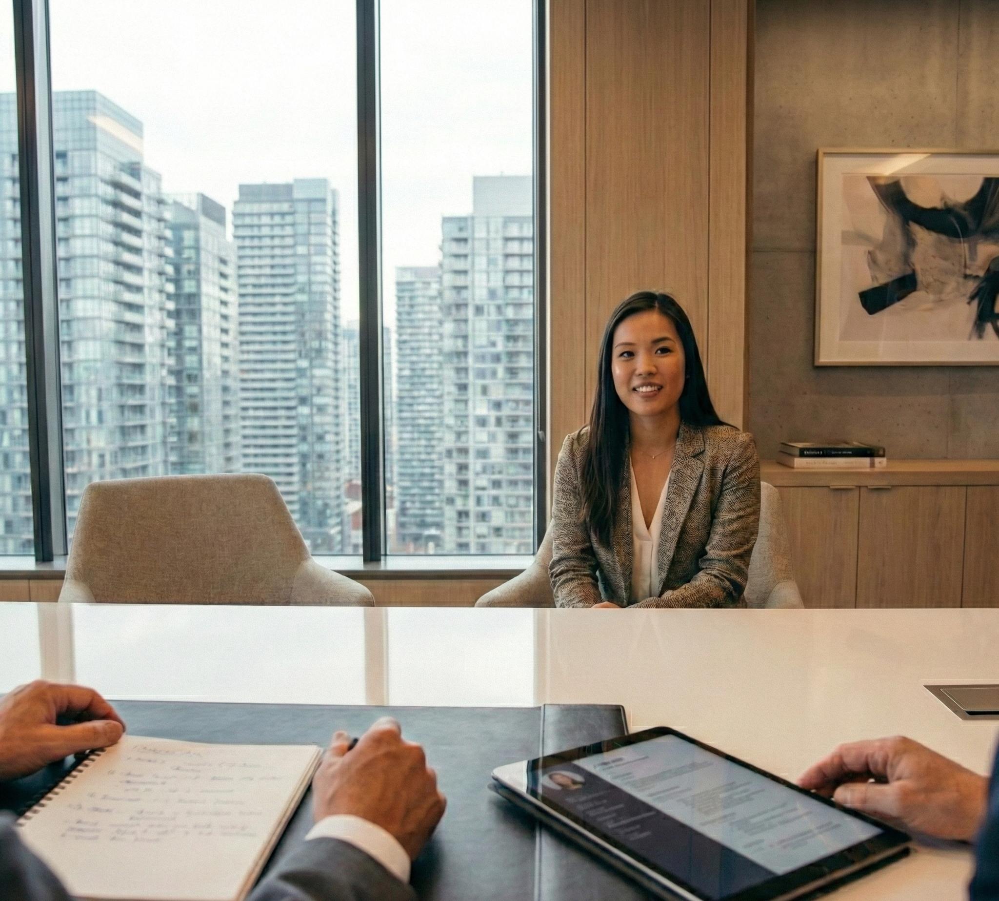 Recruiter reviewing candidates